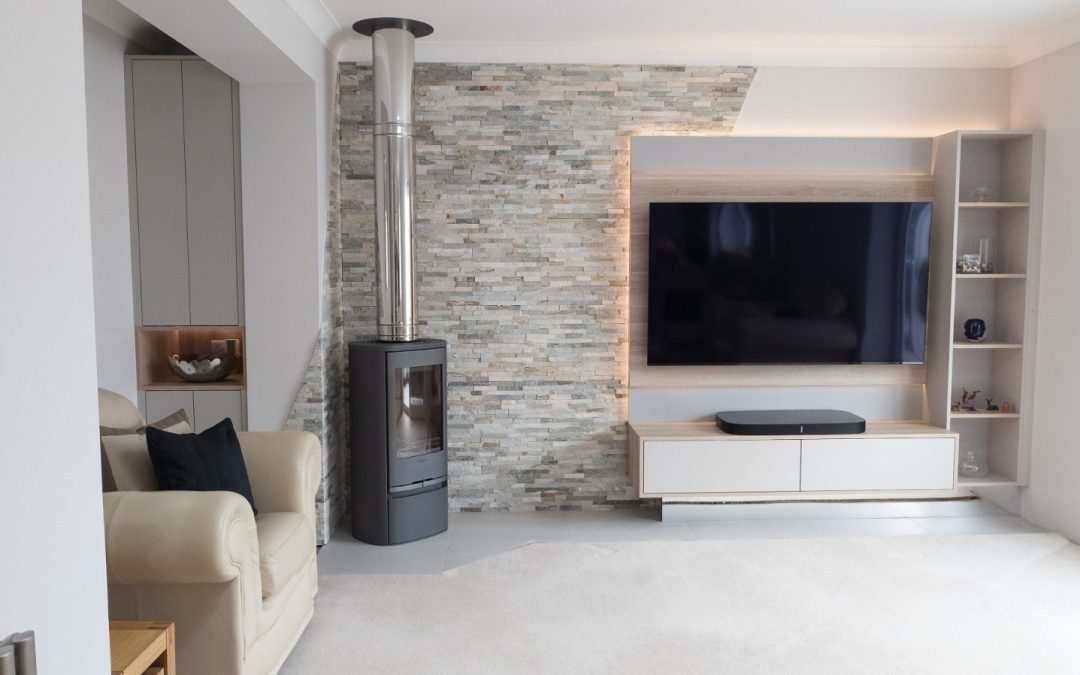 Lounge & Media Wall in Wimborne, Dorset