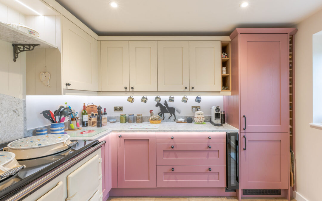 Pretty in Pink Shaker Kitchen in Lyndhurst